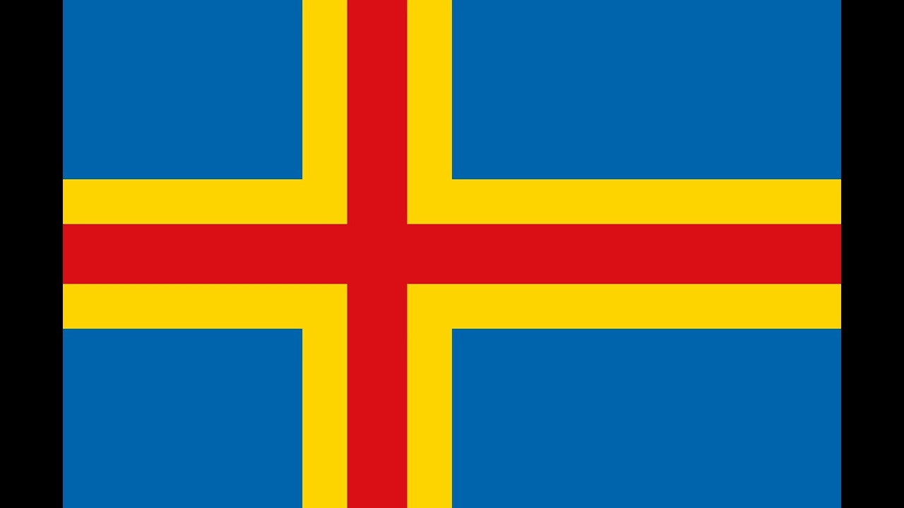 &Aring;LAND ISLANDS flag 10 Hours HD High Resolution (Screensaver, an archipelago of &Aring;land Islands)