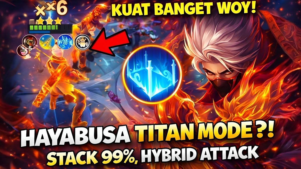 99% HYBRID ATTACK?! 🔥Hayabusa Titan Mode Jadi Paling SAKIT di Magic Chess Gogo !