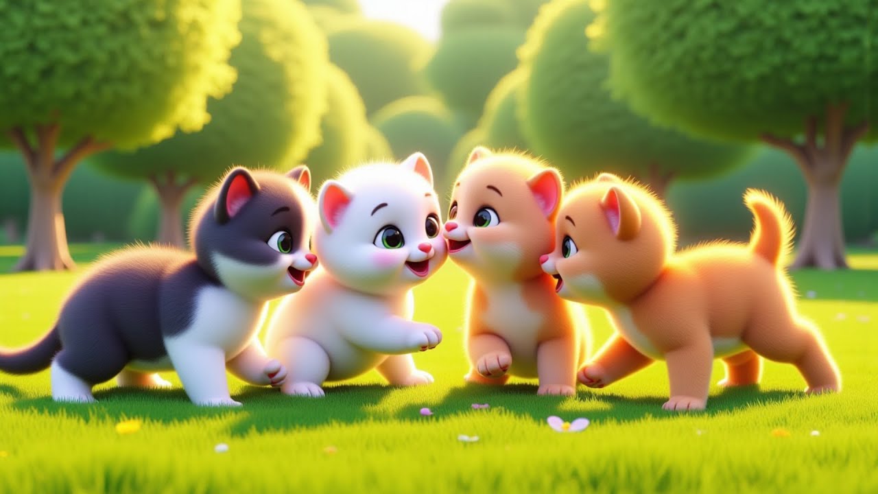 Five Little Kittens Went Out One Day 🐱 | Nursery Rhyme for Kids | Cute Cat Song by RainbowKidz TV