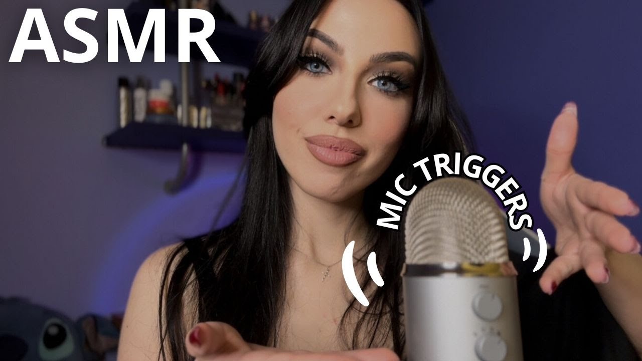 ASMR PER BACKGROUND - TRIGGERS VELOCI SUL BLUE YETI  (fluffy cover, bare mic & mic brushing)