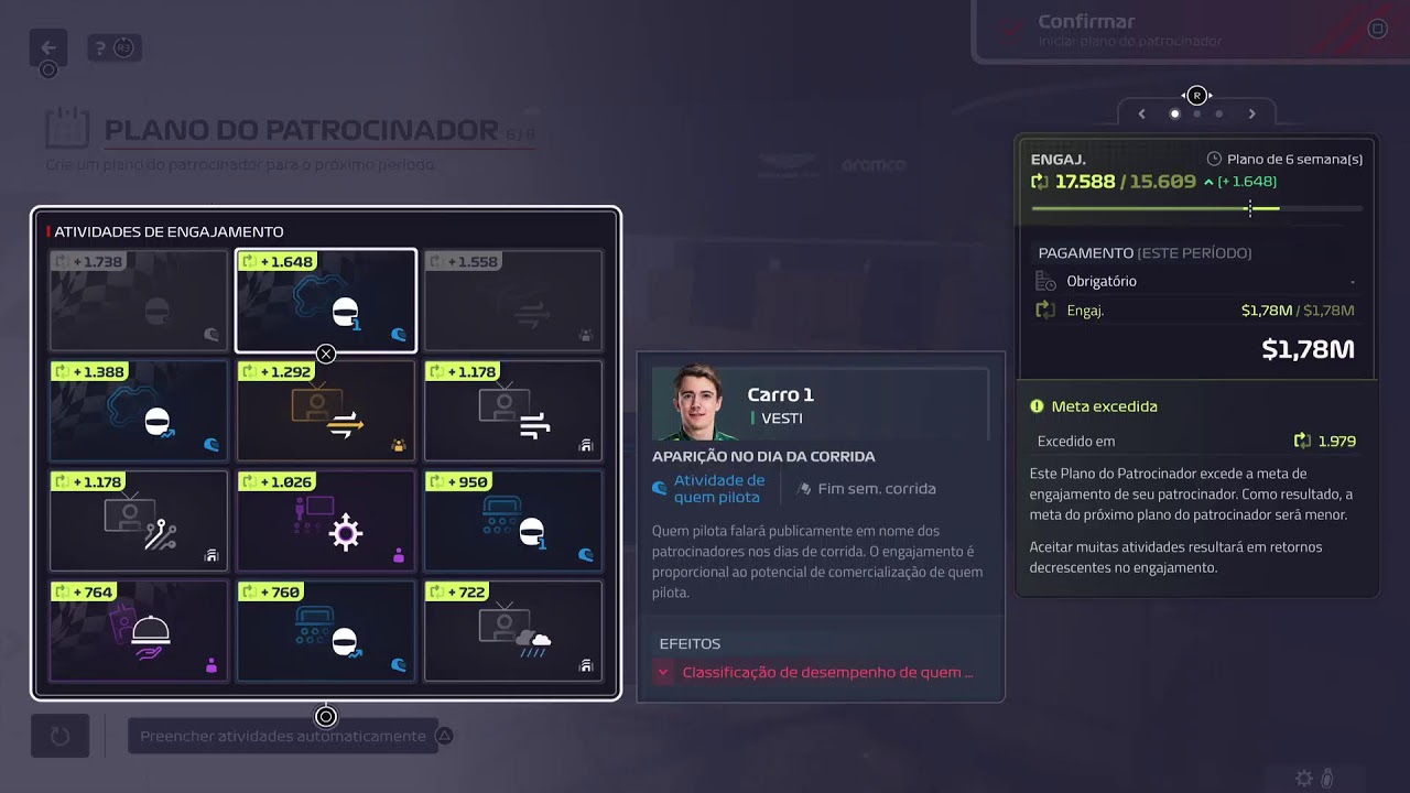 F1 Manager 24 Ps5 equipe Aston Martin  GP da Bélgica 8 temporada  deixa o like 👍