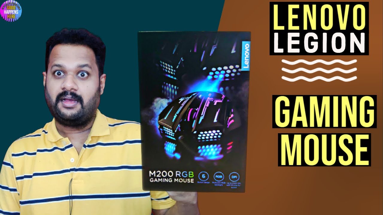 Lenovo Legion M200 RGB Gaming Mouse - 5-buttons, upto 2400 DPI with 4 levels DPI switch
