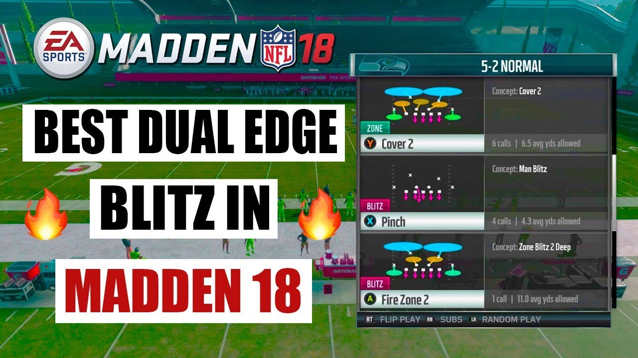 The Best Dual Edge Blitz In Madden 18 | Madden 18 Nano Blitz