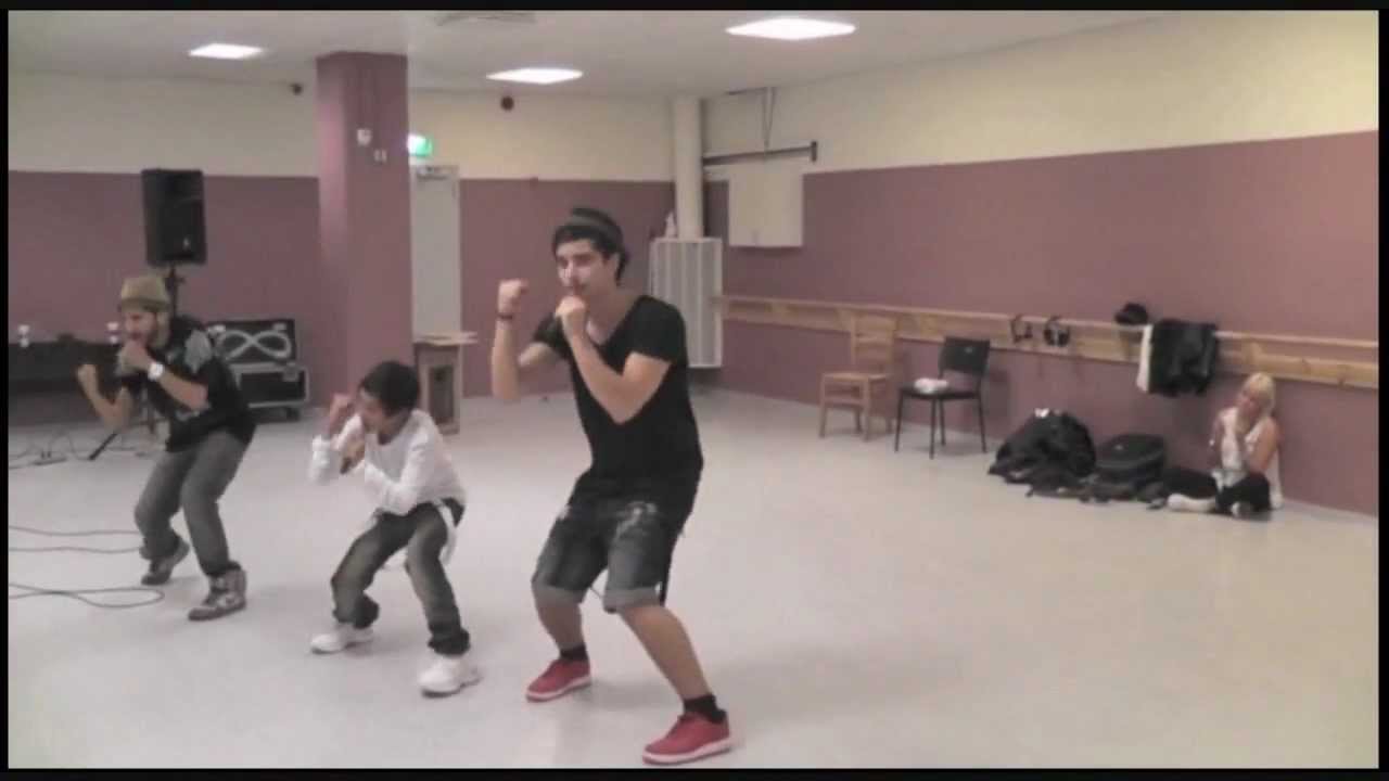 Eric Saade & Omar Rudberg rehearsing for Kristallen Gala