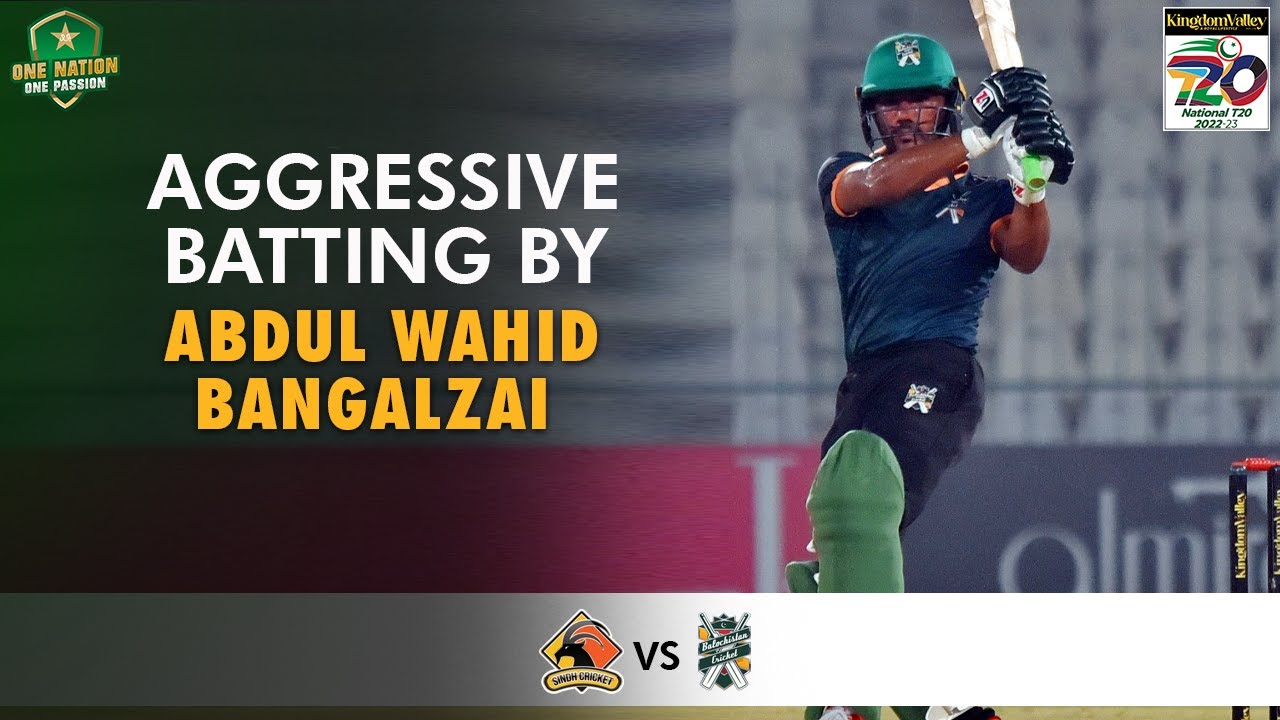 Aggressive Batting By Abdul Wahid Bangalzai | Balochistan vs Sindh | Match 22 | National T20 2022