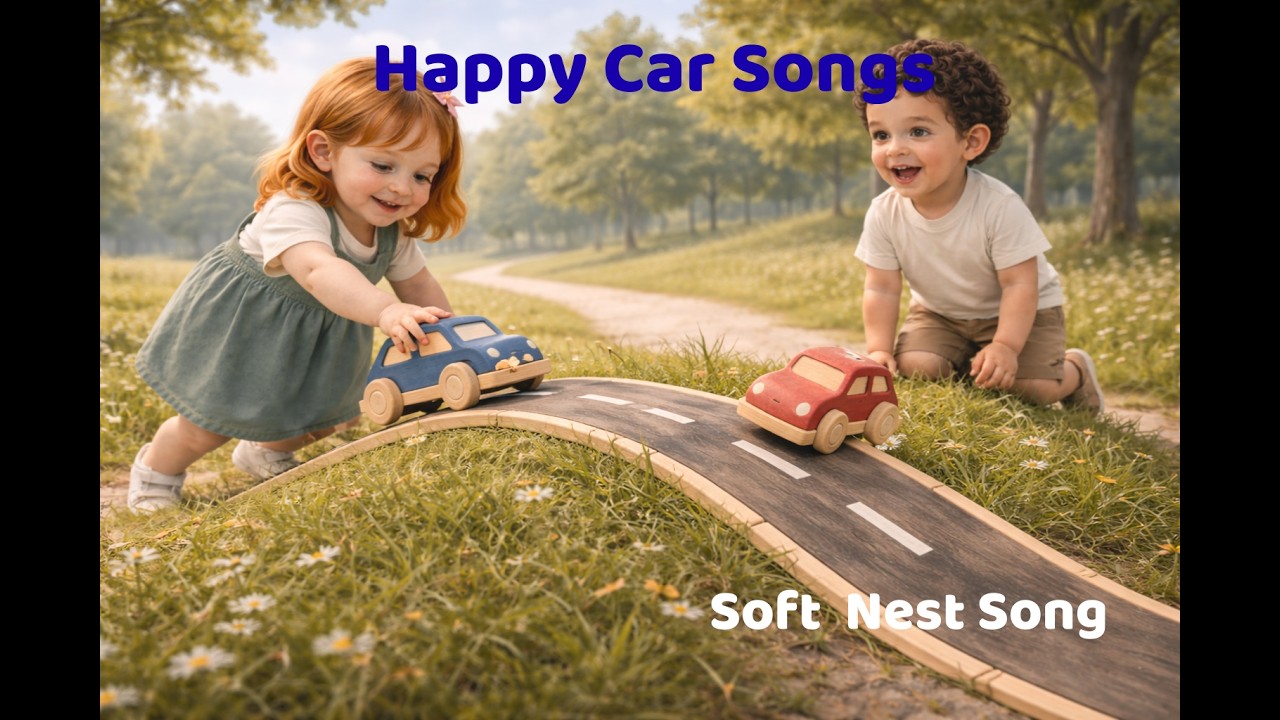 Up The Hill Down The Hill 🚗 Fun Toddler Travel Music | Soft Nest