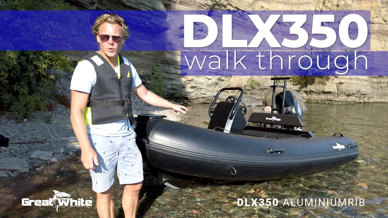 Följ med på en genomgång av Greatwhite DLX350 aluminiumrib med Mercury 30HK.