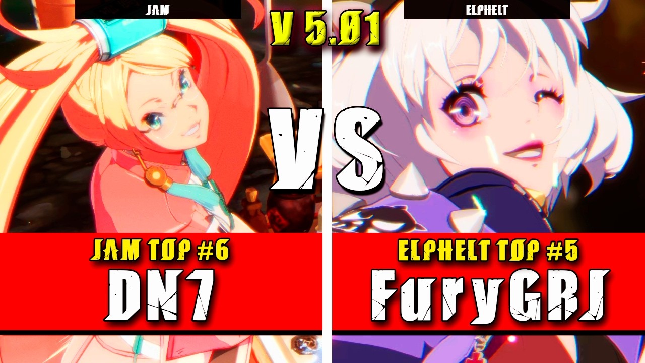 GGST | DN7 (Jam) VS FuryGRJ (Elphelt) | Guilty Gear Strive High level gameplay