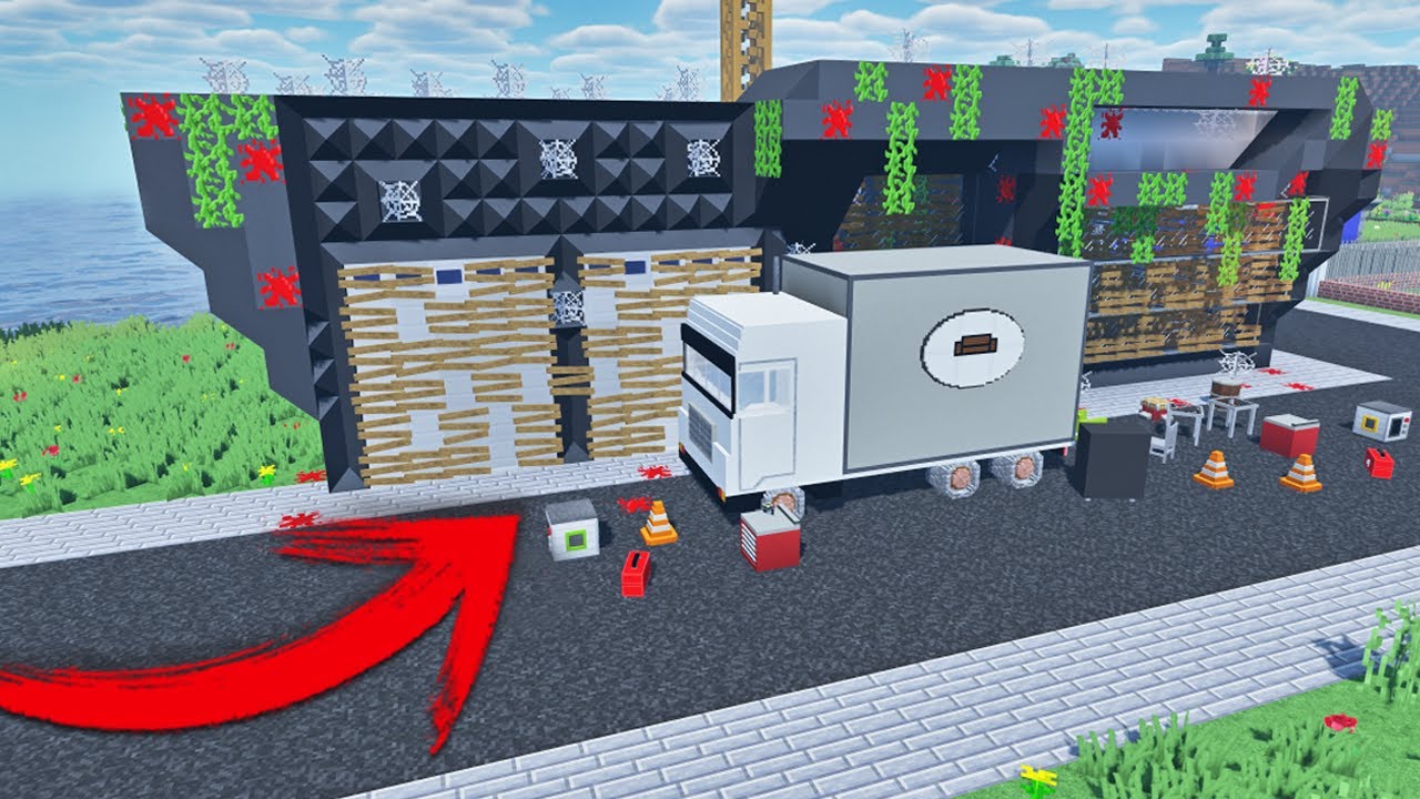 ENCONTRAMOS UN TALLER DE COCHES ABANDONADO EN MINECRAFT TROLL 😱🚗
