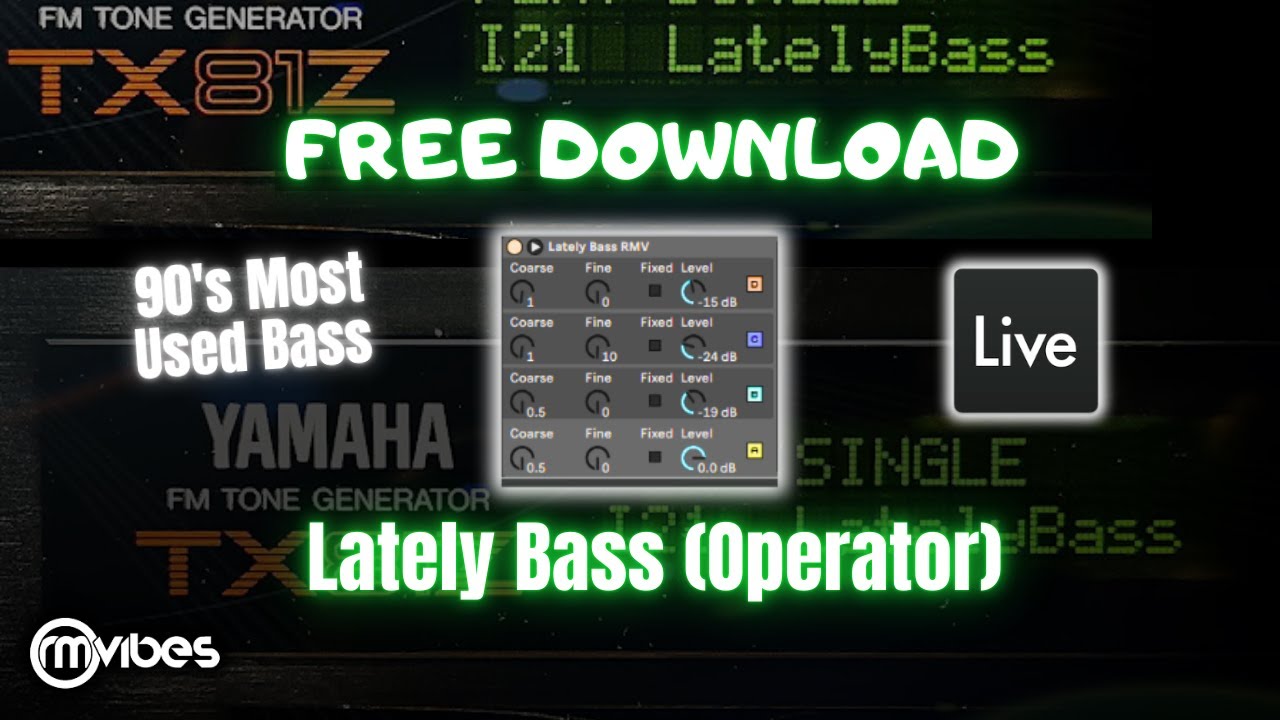 Бесплатная загрузка Lately Bass (пресет и стойка оператора Ableton Live)
