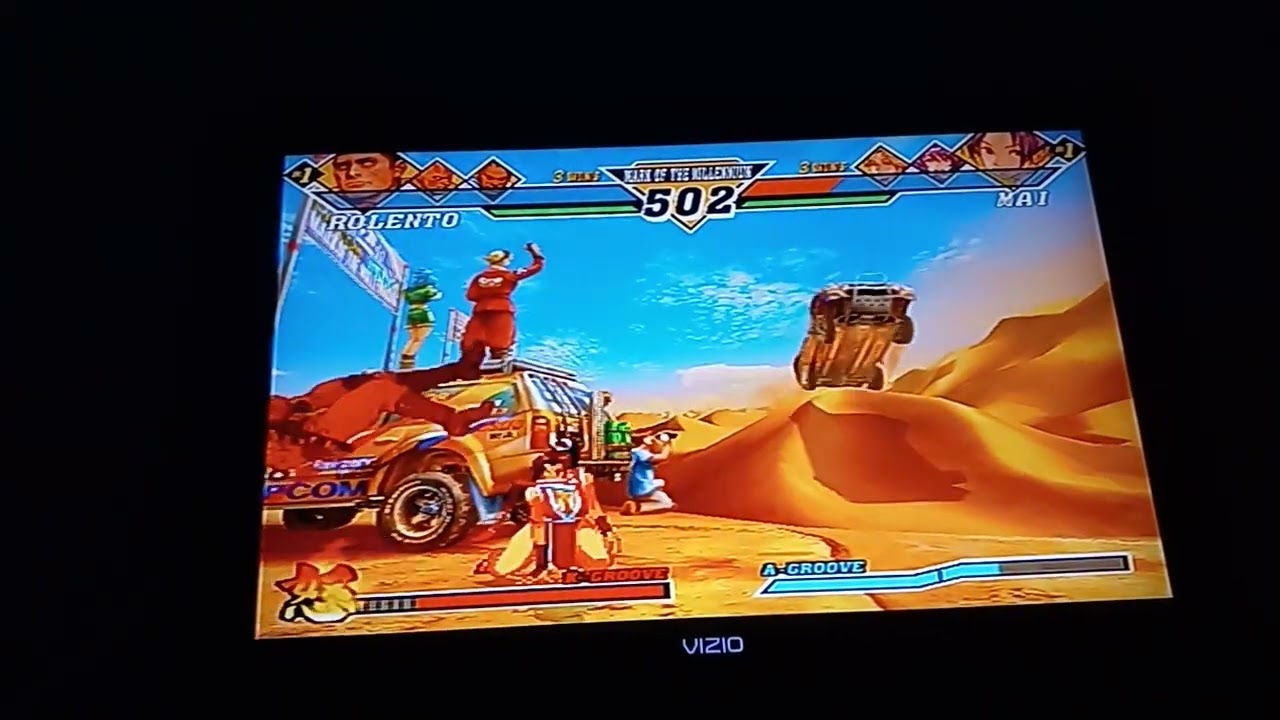 Capcom VS SNK 2 (PlayStation 2) - Team Rolento VS. Team Mai (Ratio Match)