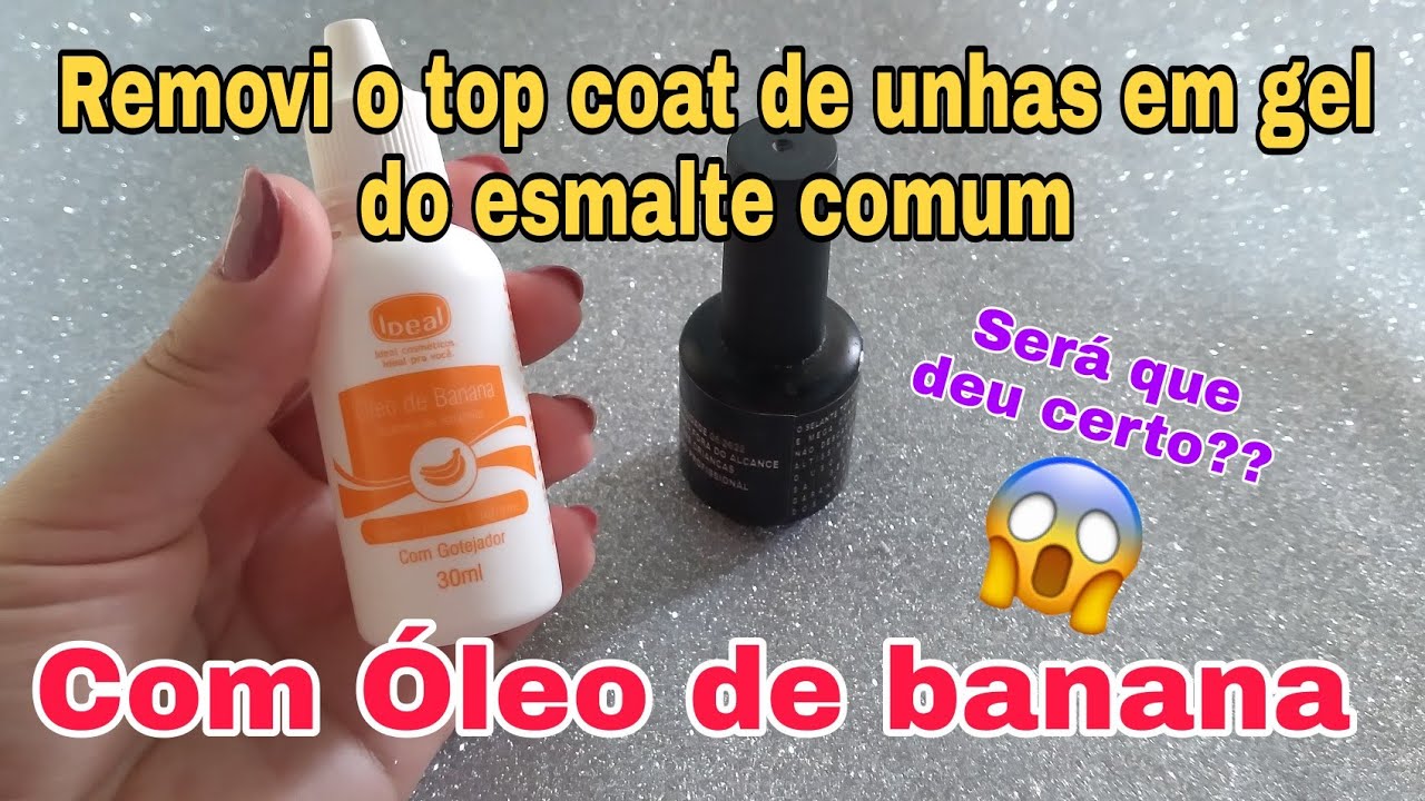 Como remover top coat de unhas gel do esmalte comum?
