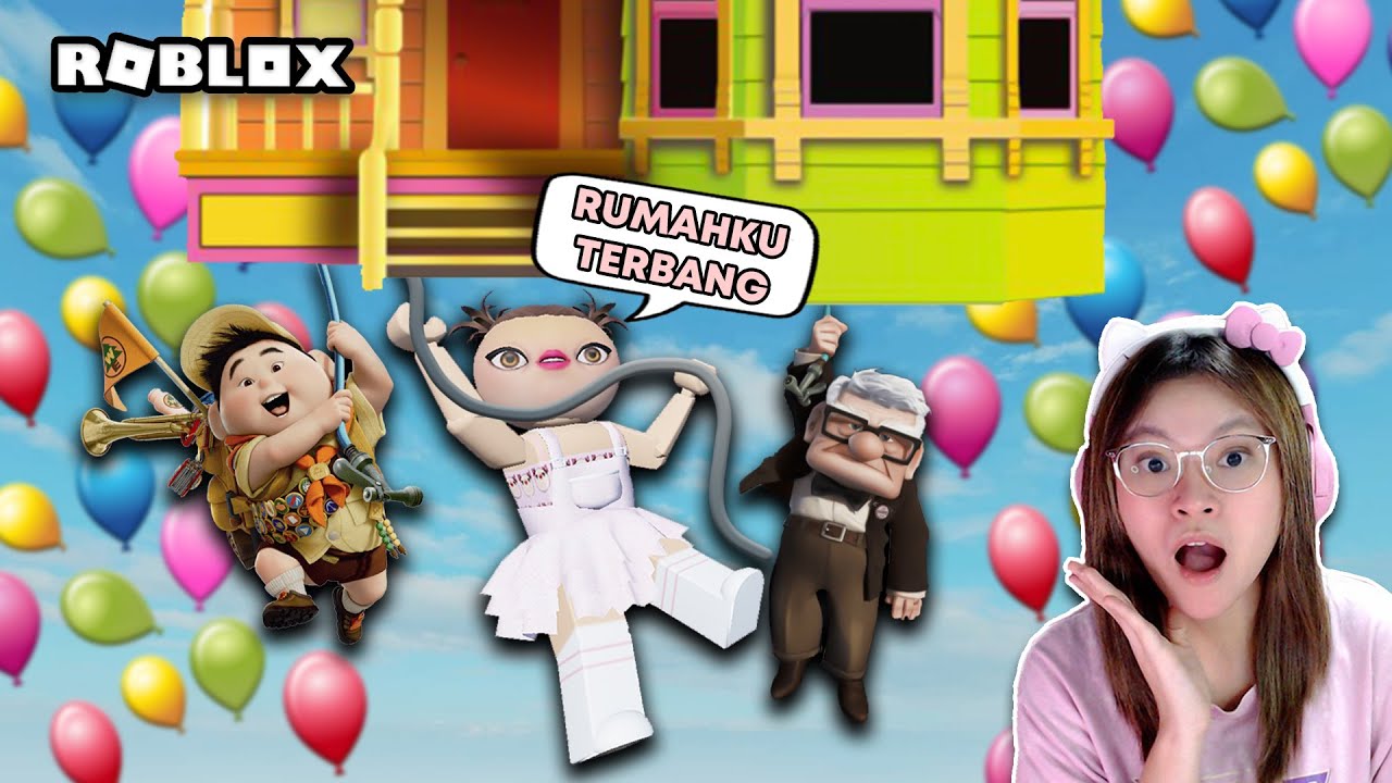 Rumahku Bisa Terbang Pakai Banyak Balon ?!! [Roblox Indonesia]