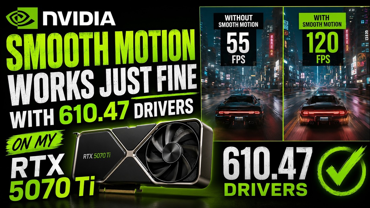 NVIDIA Smooth Motion Works Just Fine With 610.47 Drivers on My RTX 5070 Ti (Batman Arkham Knight)