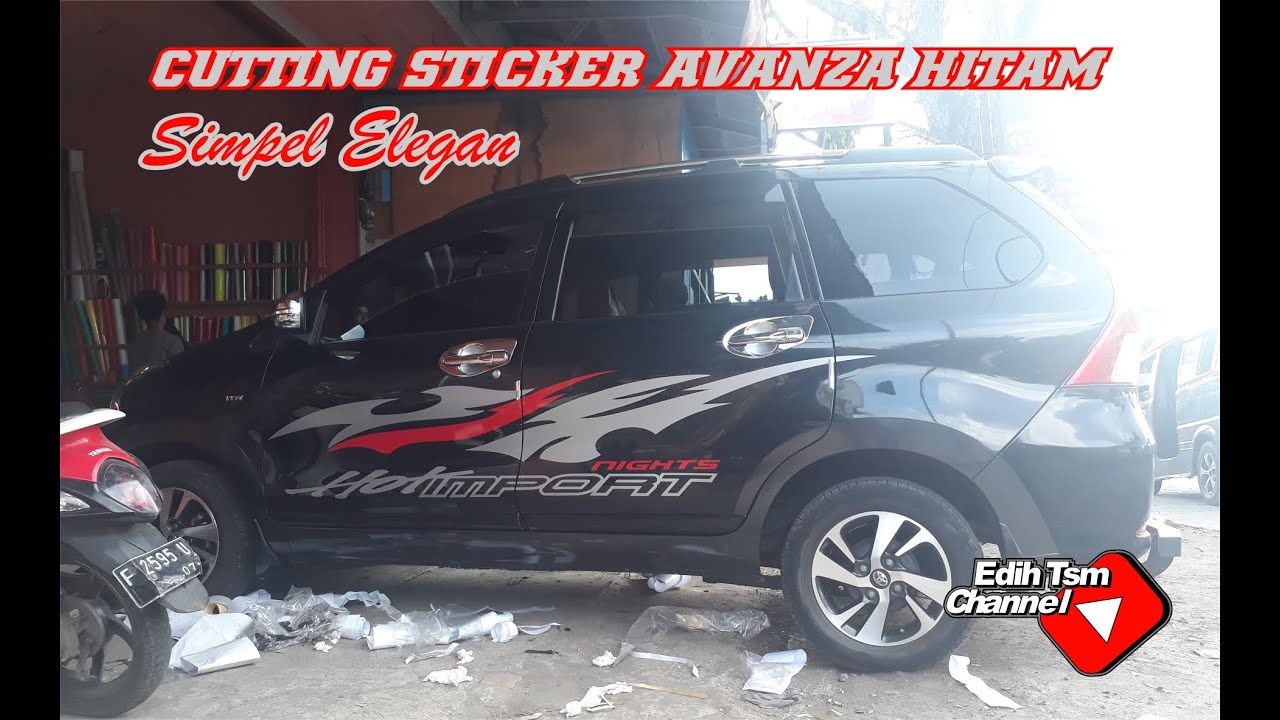 CUTTING STICKER AVANZA HITAM SIMPEL ELEGAN