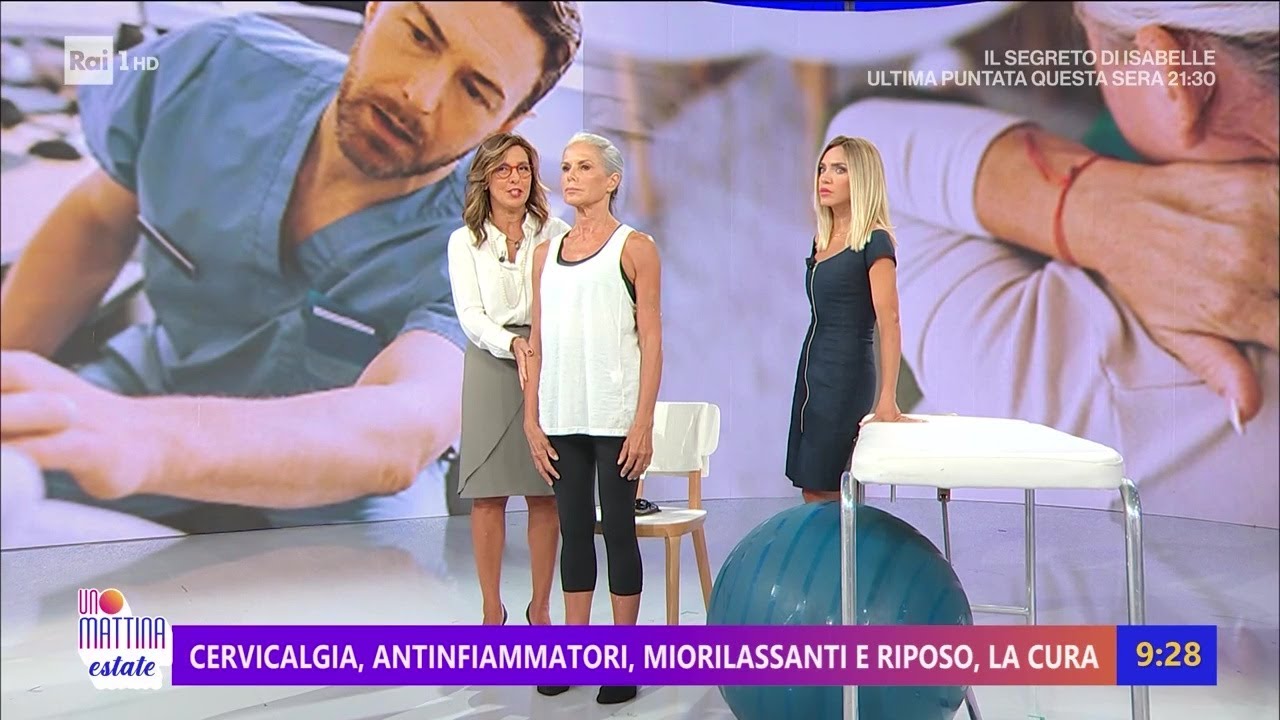 Il 27 agosto a Unomattina Estate si discute di cervicalgia con Valeria Coco (Simfer)