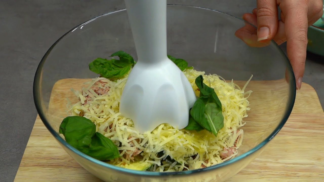 Просто смешайте 1 кабачок и 1 банку тунца‼ Рецепт пасты / Невероятно вкусно 😋