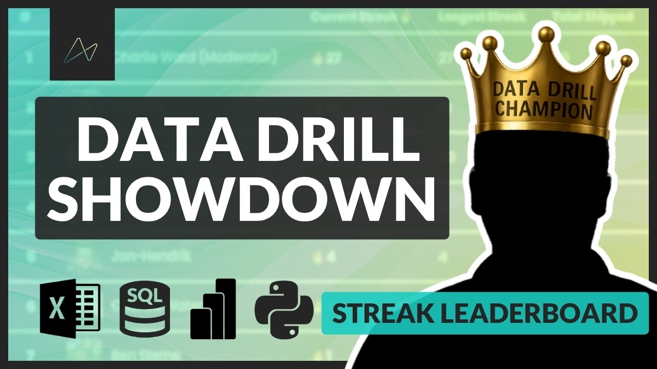 Data Drill Showdown #6: Таблица лидеров серии | Excel против Power BI против SQL против Python