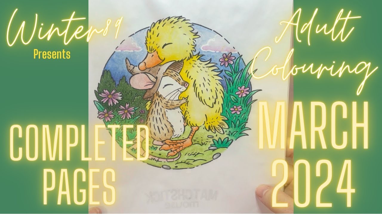 Adult Colouring - Completed Pages - March 2024