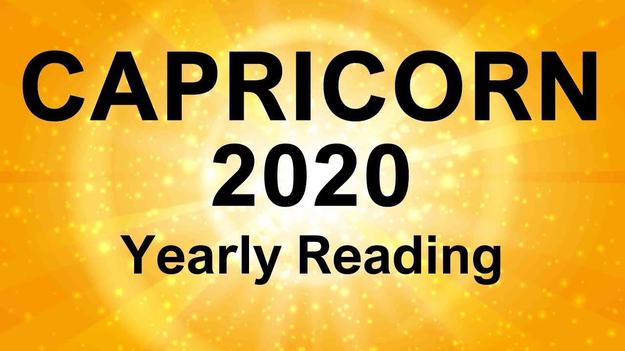 CAPRICORN 2020 YEARLY TAROT READING   
