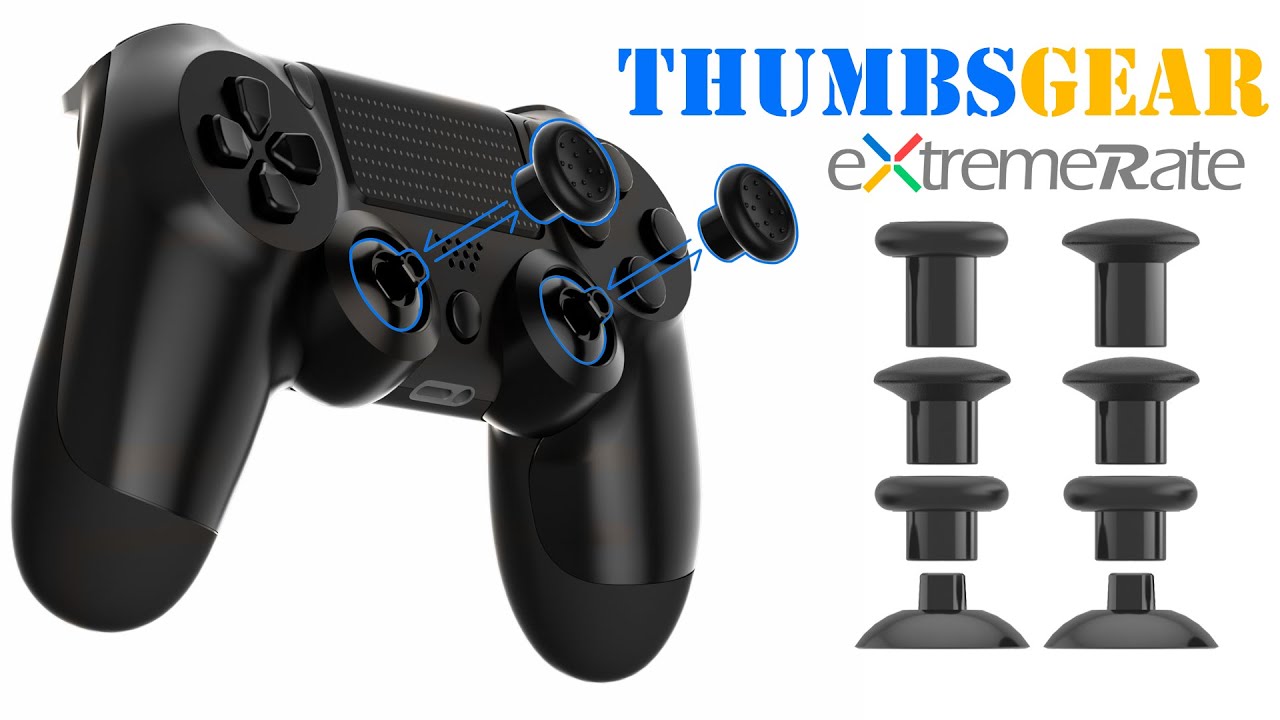 PS5 DualSense & PS4 DualShock4 Controller ThumbsGear Interchangeable Thumb Sticks  eXtremeRate