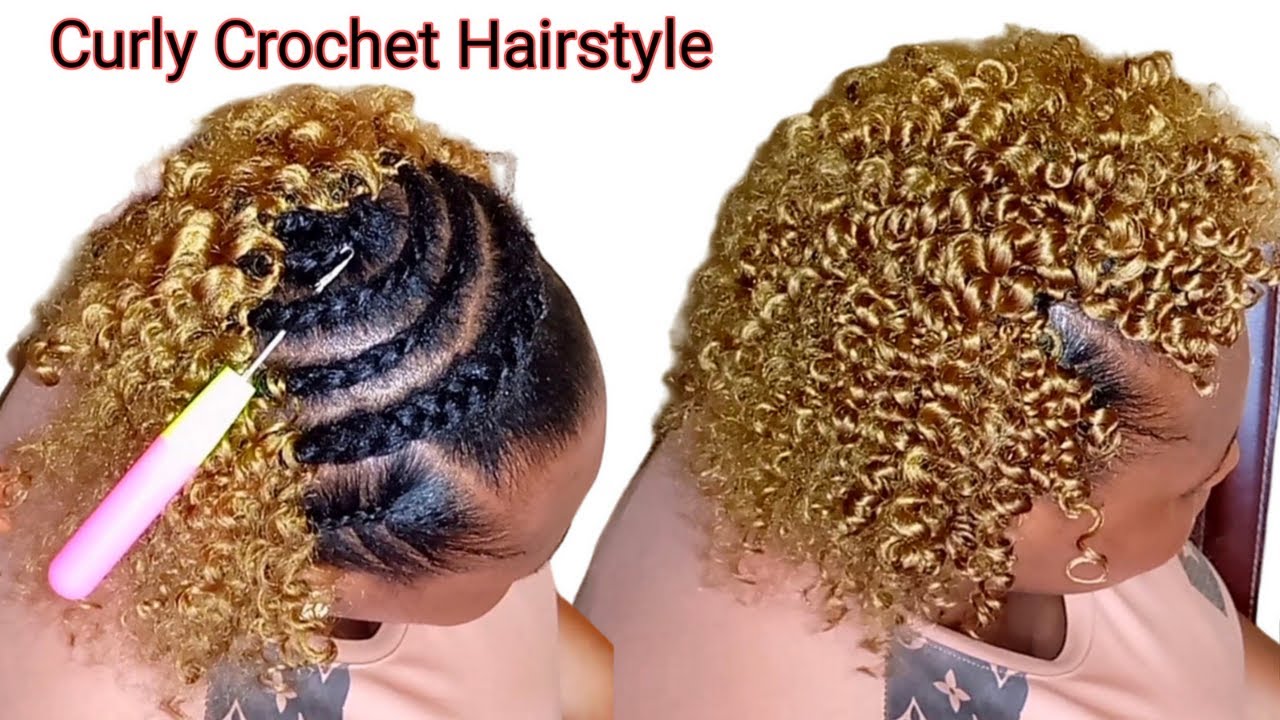 Wow 🤗 I Try The Easiest Method For Curly Crochet Hairstyle / Curly Crochet Braids Hairstyle#braids