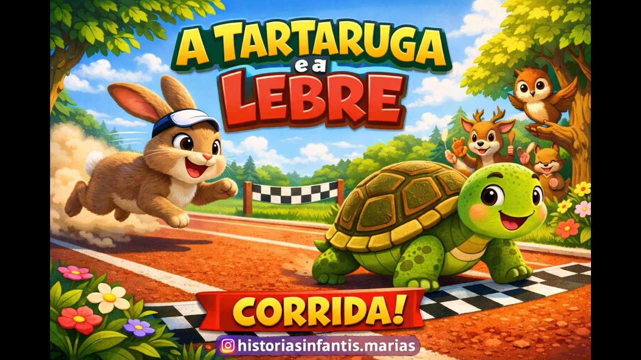 A TARTARUGA E A LEBRE 🐢🐇 | A Corrida Mais Incrível da Floresta | História Infantil com Moral