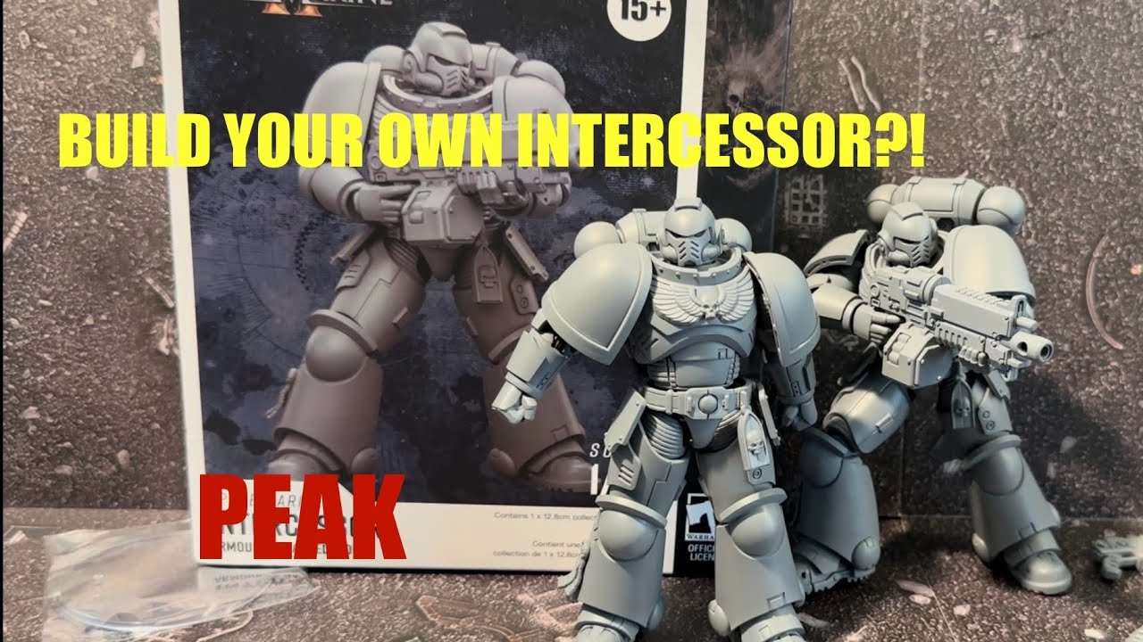 Распаковка и обзор фигурки Joytoy Warhammer 40K Space Marine 2 Intercessor Armouring Hall в масшт...