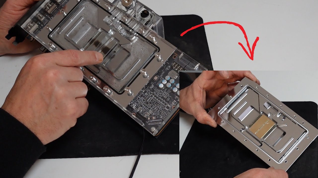 Starke Verschmutzung im Wasserkühler - GPU Block Reinigung und kleine Schönheitsreparatur