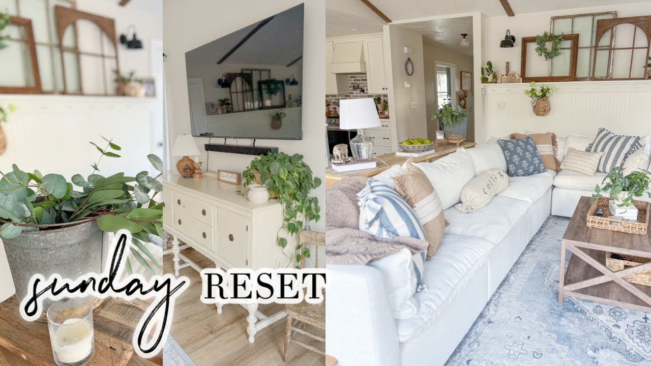 SUNDAY RESET // WEEKLY CLEANING MOTIVATION // CLEAN WITH ME // CHARLOTTE GROVE FARMHOUSE