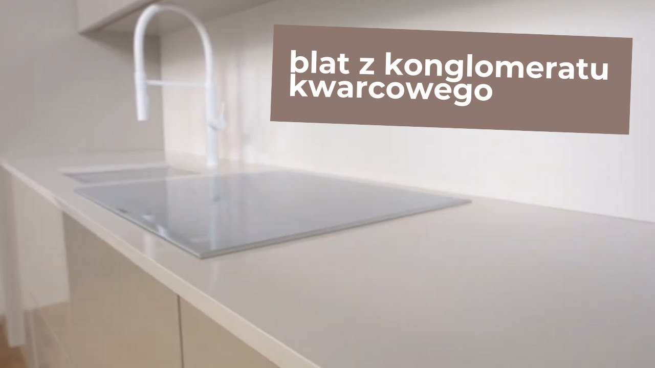 Blat z konglomeratu kwarcowego - montaż kuchni | Darek Stolarz