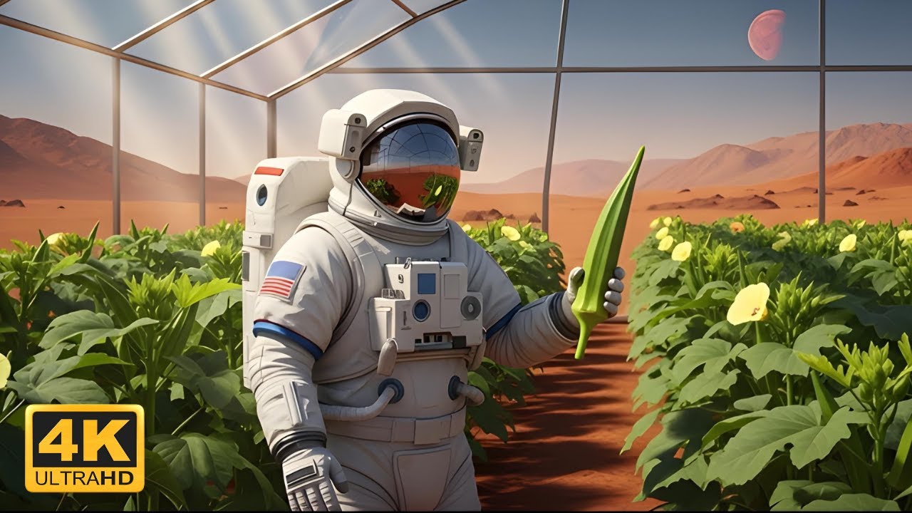 Продукты питания будущего на Марсе: выращивание бамии в марсианской теплице | Современный процесс...