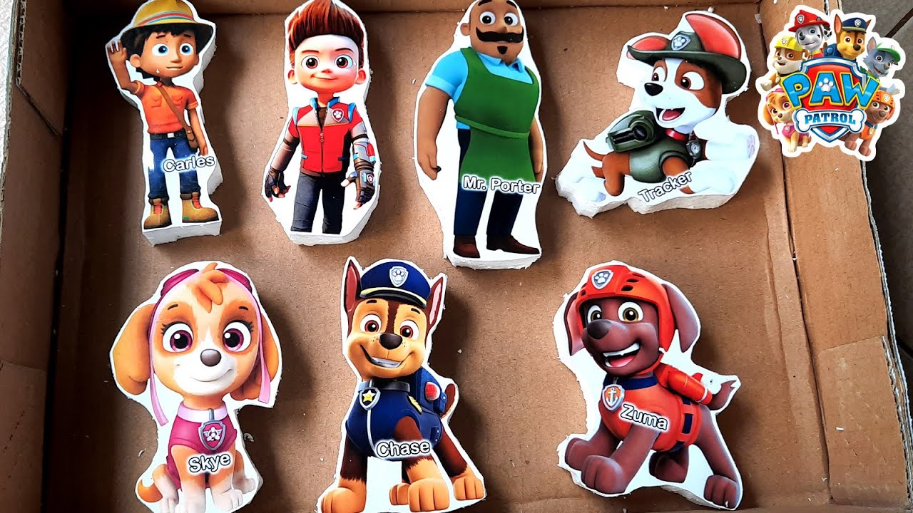 Satisfying ASMR Paw Patrol Marshall Rocky Rubble Skye Chase and Everest opening video #compilation