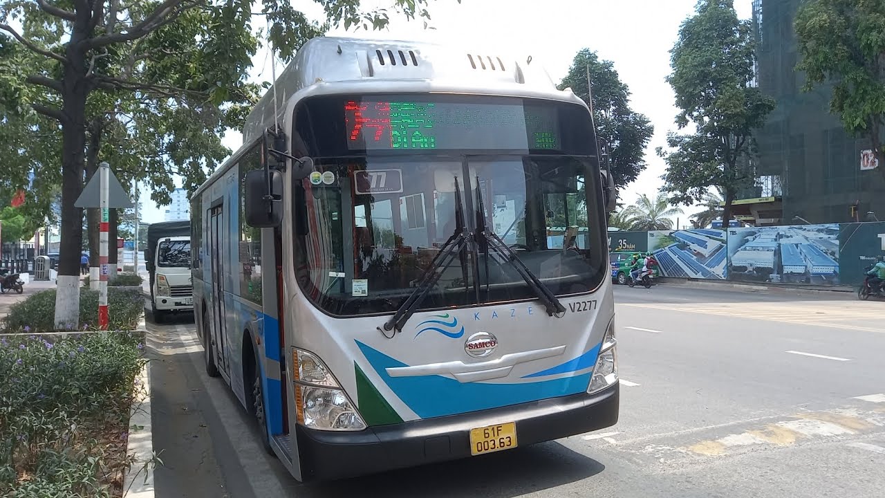 Kaze Bus - Review lộ trình lượt đi tuyến 77 (Tuyến Tím) : Siêu thị Go ! Dĩ An - TTC Hikari