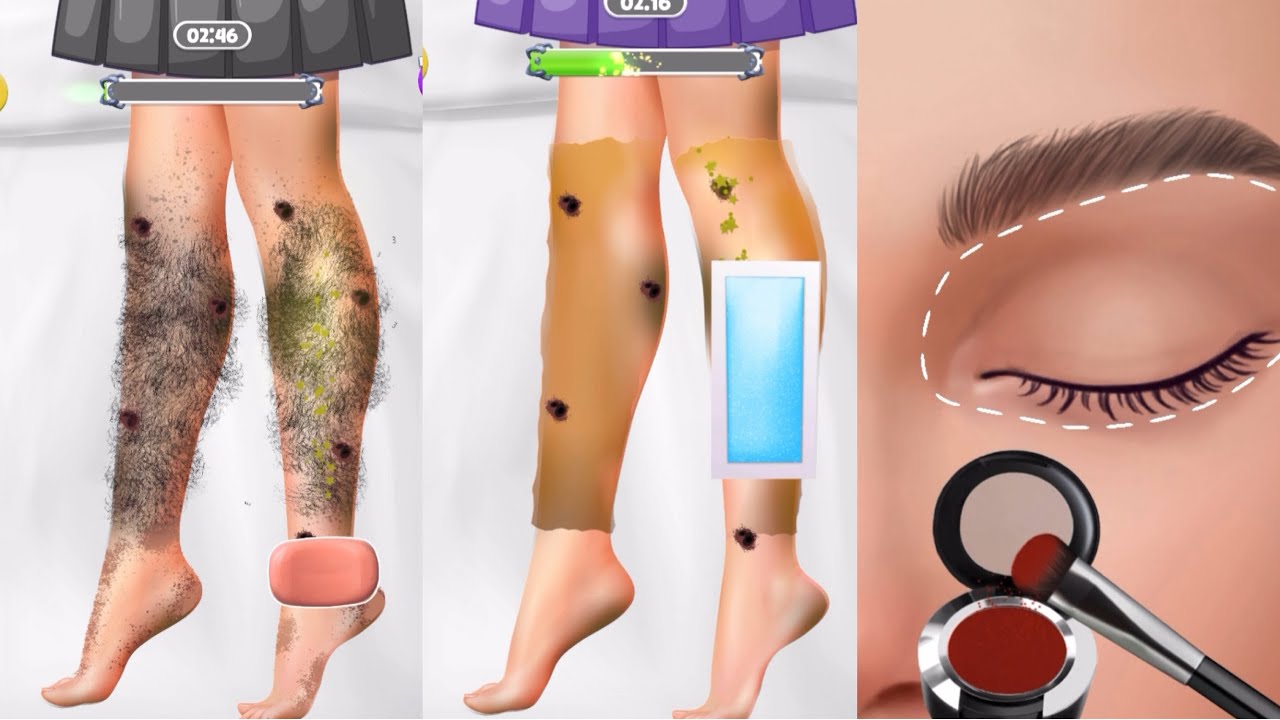 ASMR 🎧 Leg care, makeup transformation animation ✨✨