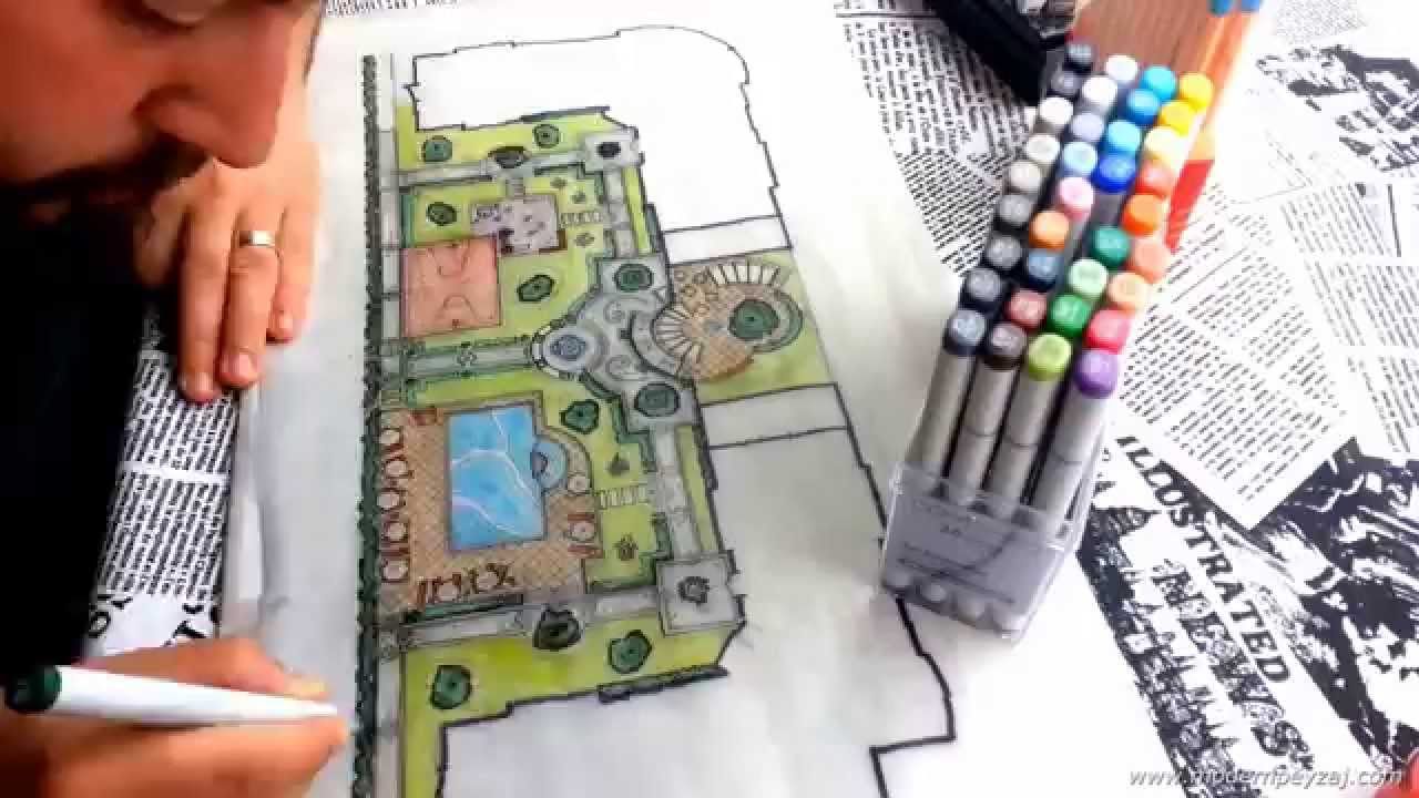 Peyzaj Projesi Skeç Çizimi - Time Lapse Landscape Project Fast Sketch Drawing