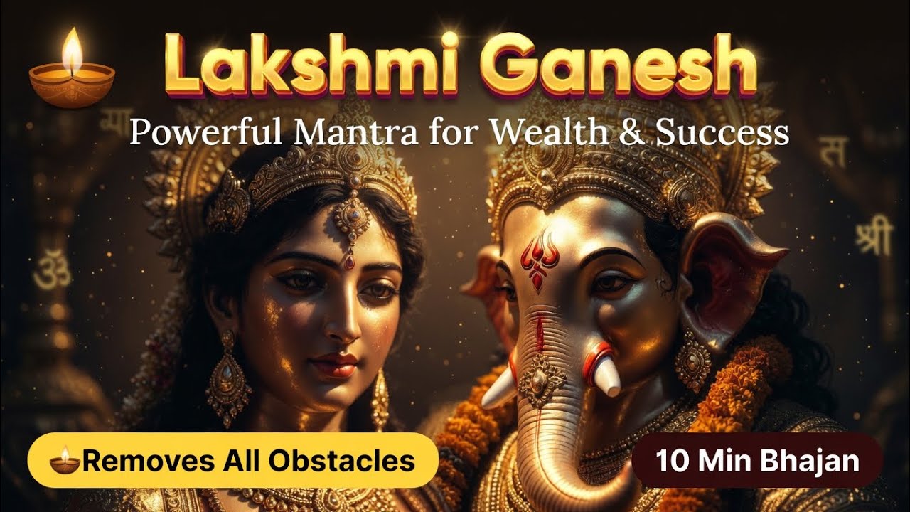 Lakshmi Ganesh Powerful Mantra for Wealth & Success 🪔 | Removes All Obstacles | 10 Min Bhajan