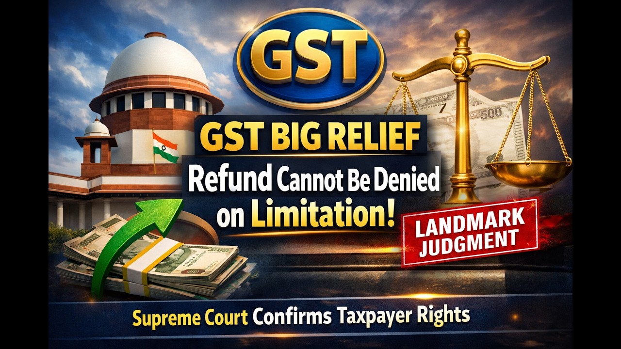 GST Refund Relief: SC Confirms Limitation Cannot Block Pre-Deposit Refund