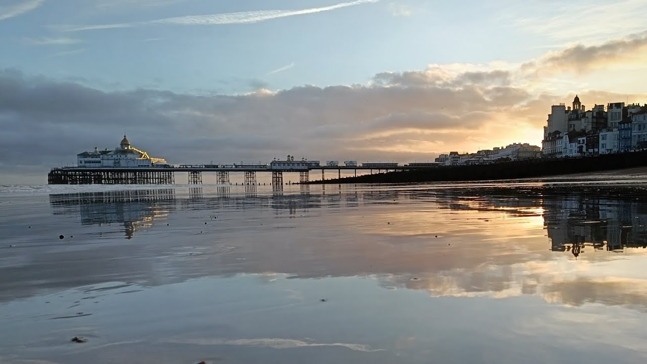 Walking under Eastbourne pier 