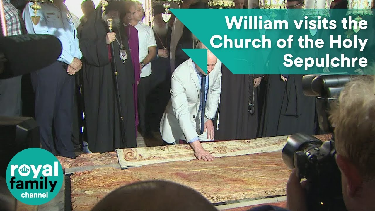 Prince William visits the Church of the Holy Sepulchre