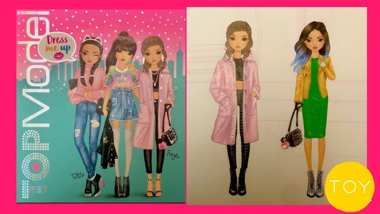 TOP MODEL dress me up sticker...Girls dress up sticker...