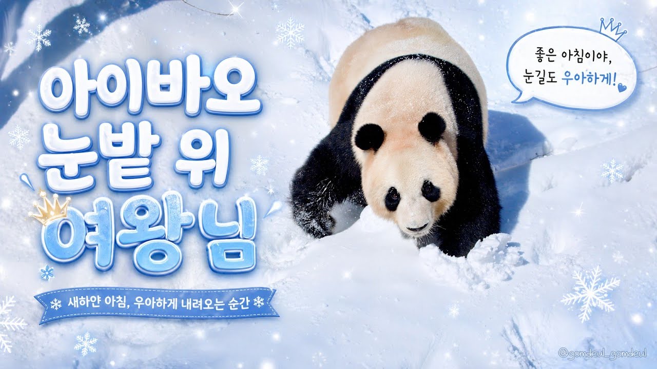 8K 윈터 굿모닝 아이바오 | winter Good morning, AiBao