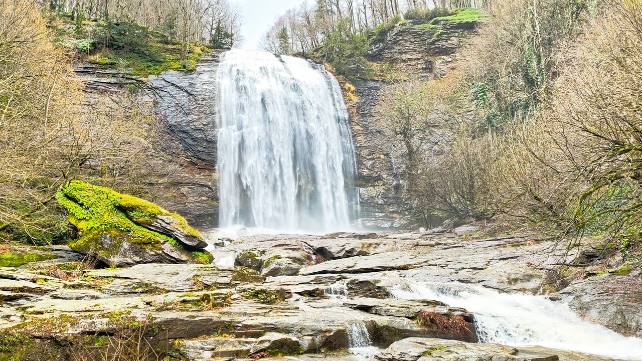 7 Hours Waterfall Ambience in 4K | Relaxing Nature Sounds for Sleep | Suuctu Waterfall, Turkey