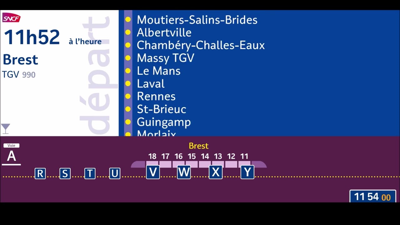 ANNONCE SNCF ANIMÉE TGV BOURG ST MAURICE BREST Super pointes 2015