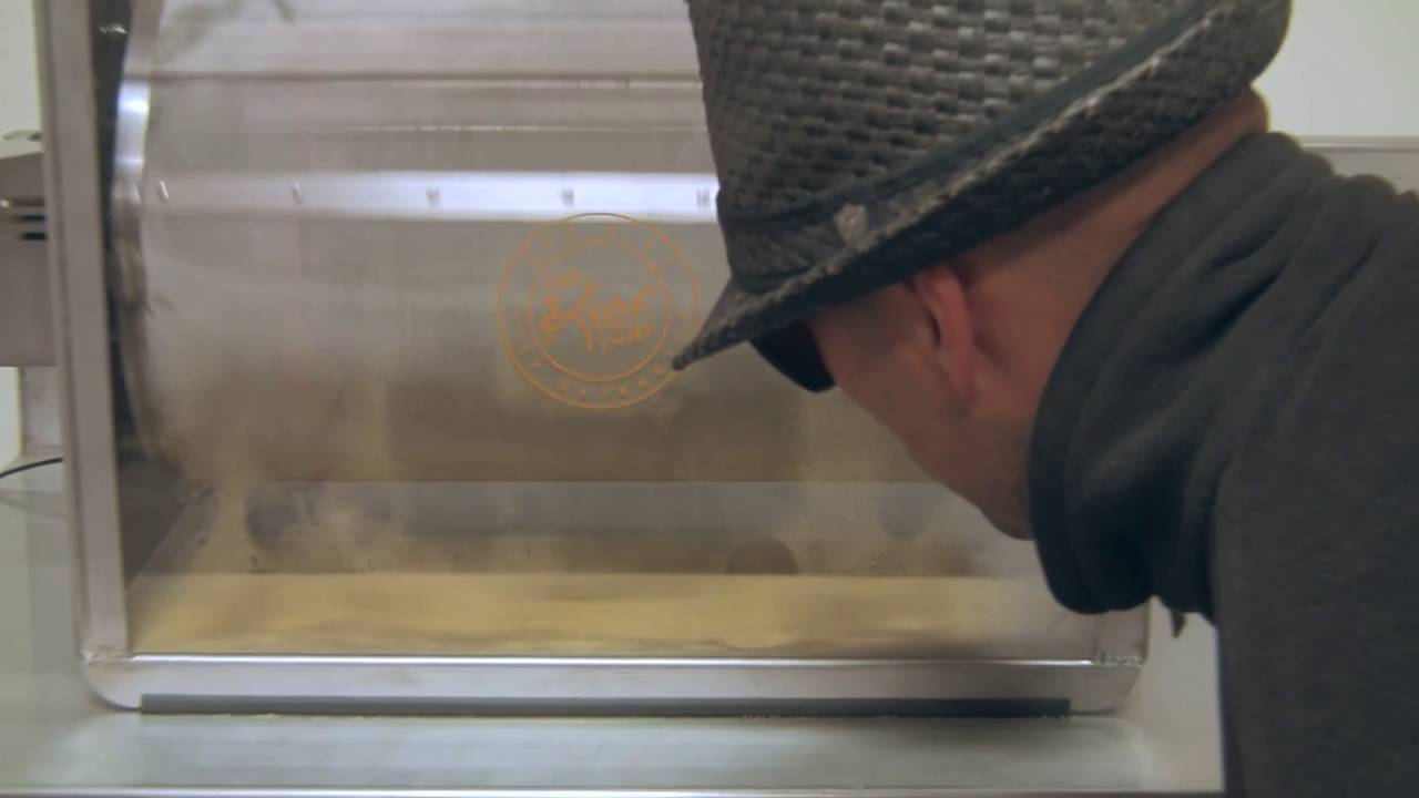 Kief Thief Dry Sift Extractor in action.