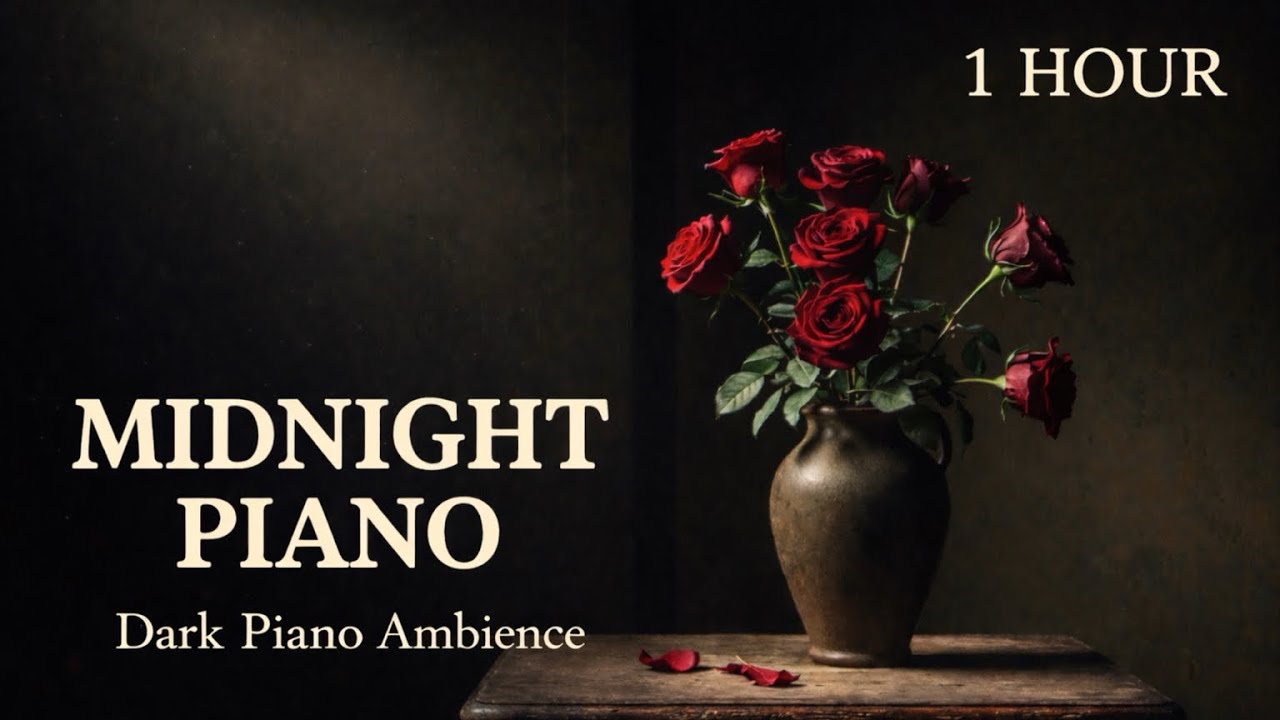 Midnight Piano – Dark Piano Ambience | 1 Hour Relaxing Music