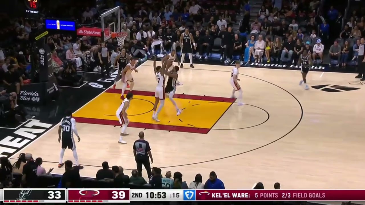 Victor Wembanyama Blocked by Kel'el Ware