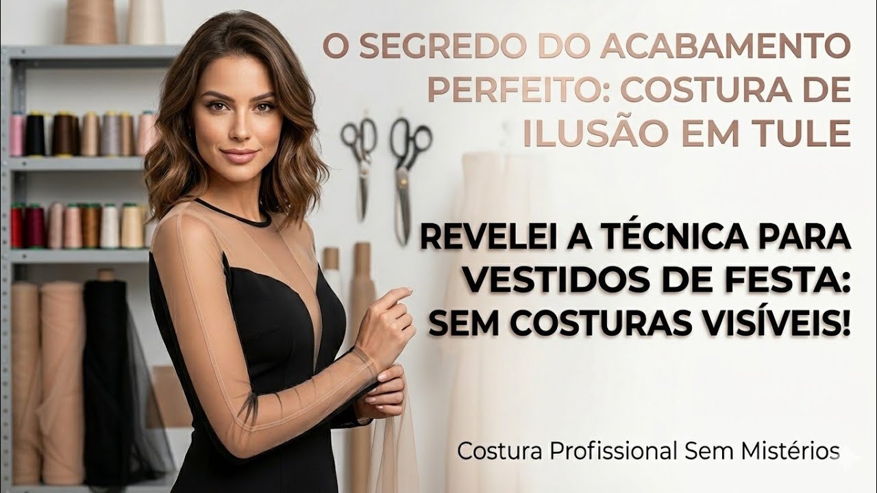 ✅️ DIY Como Costurar Tule Ilusion_Costura fácil Passo a passo para iniciantes com Gisleide Novelo