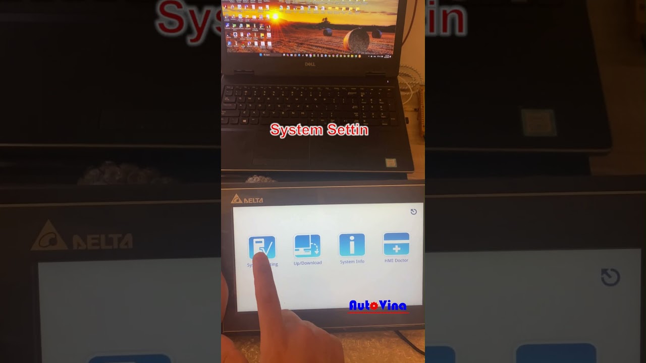 Touch Panel Calibration HMI Delta DOP-110WS | How to enter the system setting