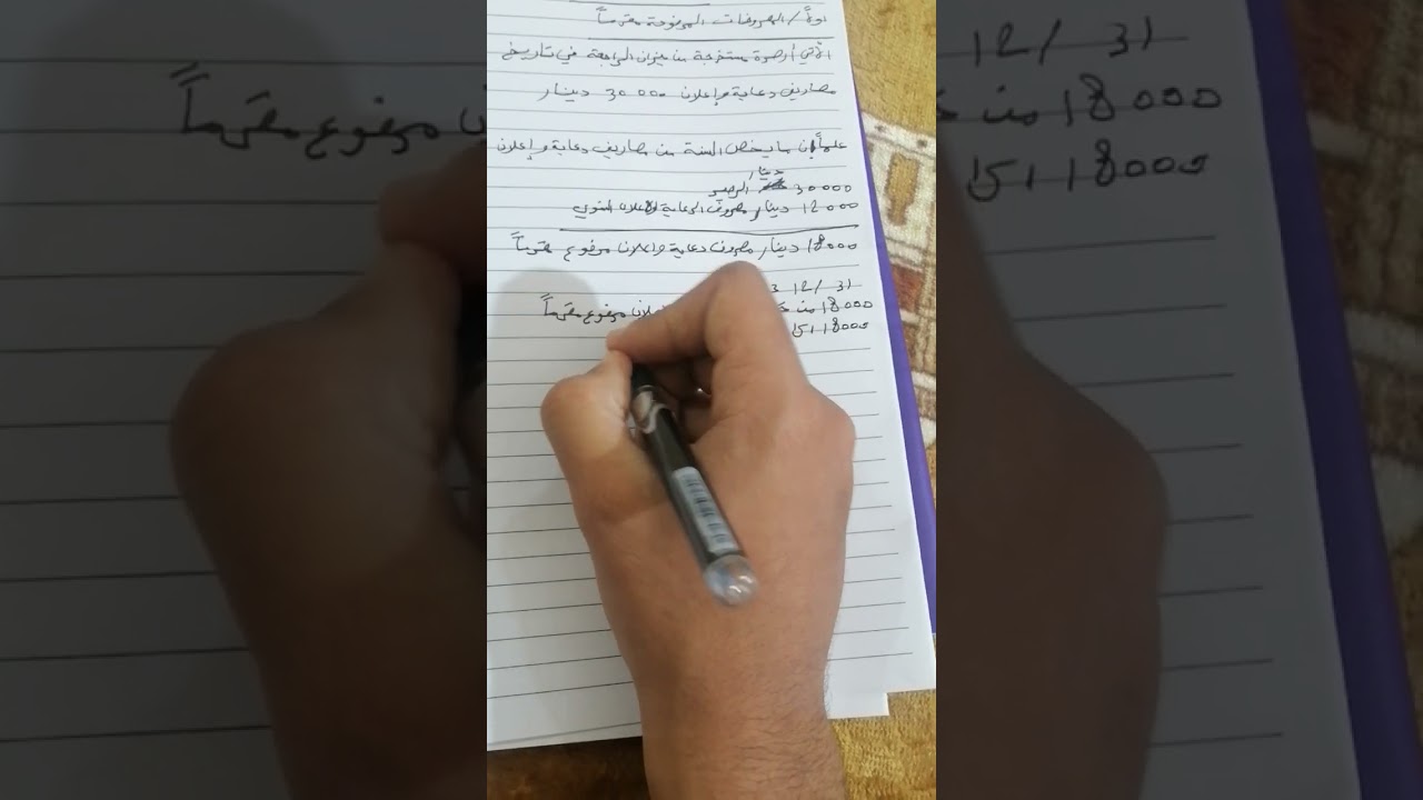 موضوع التسويات القيدية_ الحالة الأولى _ (المصروفات المدفوعة مقدما)